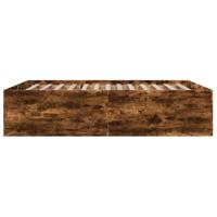 Bedframe bewerkt hout gerookt eikenkleurig 150x200 cm - thumbnail