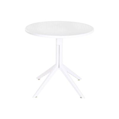 Eettafel Home ESPRIT Wit Metaal Polypropyleen 80 x 80 x 75 cm