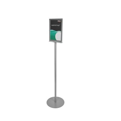 Deflecto 692056-A4S Folderhouder, Vloerstatief Zilver DIN A4 1 stuk(s) Aantal vakken: 2 (l x b x h) 330 x 330 x 1422 mm
