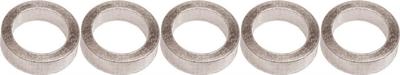 Gebhardt  bladbout alu 5mm+moer voor baanblad, zilver (per 5)