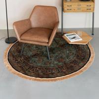 ZILT Rond Vloerkleed 'Boog' 160cm, kleur Groen - thumbnail