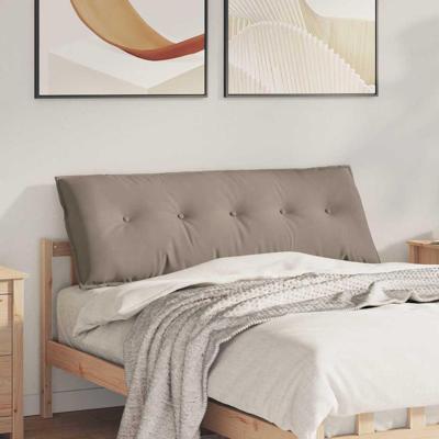 Rugkussen Taupe 140 x 50 cm Microvezel Stof