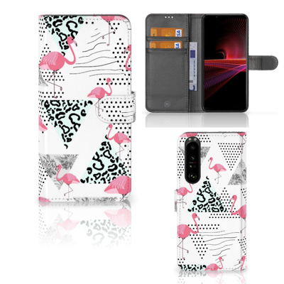 Sony Xperia 1 III | Telefoonhoesje | Met pasjeshouder | Flamingo Triangle Sony Xperia 1 III | Telefoonhoesje | Met pasjeshouder | Flamingo Triangle