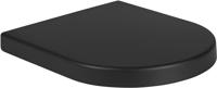 Saqu Home compact en randloos hangtoilet met PowerFlush en quickrelease toiletbril mat zwart - thumbnail
