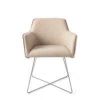 Jesper Home Eetkamerstoel 'Hofu' Cross Steel, kleur Wild Walnut - thumbnail