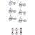 Fender Locking Tuners Brushed Chrome locking stemmechanieken (set van 6) - thumbnail