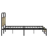 Bedframe zonder matras bewerkt hout sonoma eikenkleur 150x200cm - thumbnail