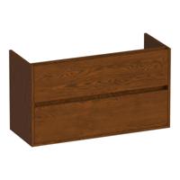 Brauer Adore - Onderkast Ondiep - 100 cm - met 2 Softclose Lades Greeploos en 1 Sifon Uitsparing - Lamellen Eiken Bruin - thumbnail