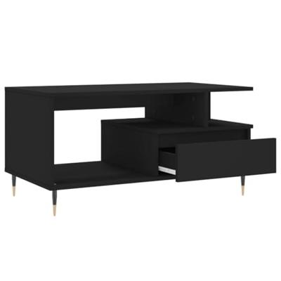 Salontafel 90x49x45 cm bewerkt hout zwart