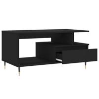 Salontafel 90x49x45 cm bewerkt hout zwart - thumbnail