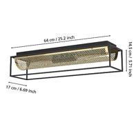 Eglo Landelijke plafondlampNohales zwart met goud - 43787 - thumbnail