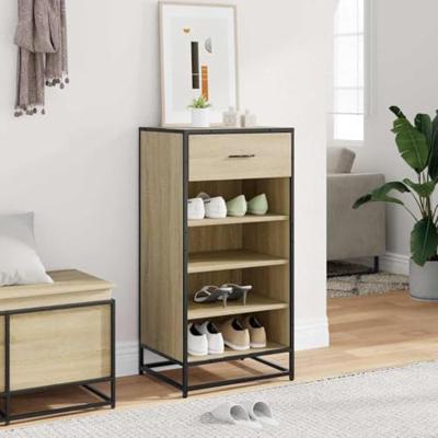 Schoenenrek 48x38x97,5 cm bewerkt hout sonoma eikenkleurig