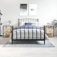 Nachtkastjes 2 st 40x42x56 cm bewerkt hout sonoma eikenkleurig - thumbnail