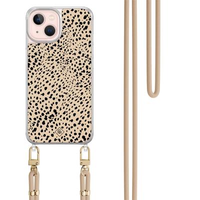 iPhone 13 hoesje met beige koord - Spot on