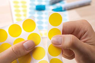 Herma 2253 Etiketten Ø 19 mm Papier Blauw 1280 stuk(s) Permanent hechtend Etiketten voor markeringspunten