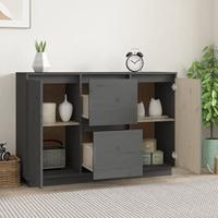 Dressoir 111x34x75 cm massief grenenhout grijs - thumbnail