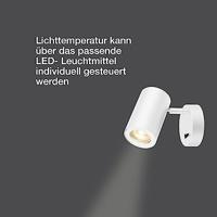 SLV 4024163190220 1000730 Wandlamp GU10 Wit - thumbnail