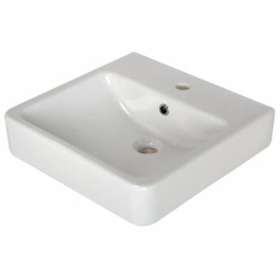 Opbouwwastafel Seattle met Kraangat 45x45 cm Wit Opbouwwastafel Seattle met Kraangat 45x45 cm Wit