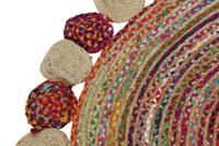 Tapijt DKD Home Decor Katoen Multicolour Jute (160 x 160 x 1 cm) - thumbnail