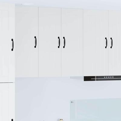 Keukenkast aan de muur Wit 60 x 31 x 80 cm Bewerkt hout Keukenkast aan de muur Wit 60 x 31 x 80 cm Bewerkt hout