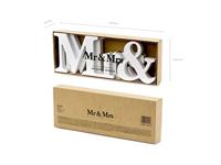 Houten Decoratie Mr & Mrs Wit - thumbnail