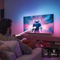 PHILIPS Ambilight 77OLED810 4K OLED Smart TV - 77 inch display met P5 AI Perfect Picture Engine, Ultra HD, Google TV, Dolby Vision en Atmos Sound, werkt met Alexa en Google Voice Assistant - thumbnail