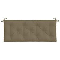 VidaXL Tuinbankkussens 2 st 120x50x7 cm stof gemêleerd taupe - thumbnail