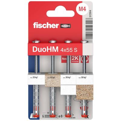Fischer 572914 DuoHM 4x55 S PH TX Hollewandplug 55 mm 4 stuk(s)