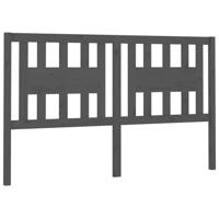 Hoofdbord 206x4x100 cm massief grenenhout grijs - thumbnail