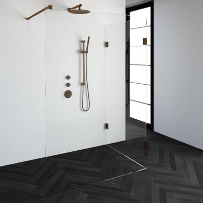 Sanituba Complete Profielloze Inloopdouche Reversed 100x140cm koper Sanituba Complete Profielloze Inloopdouche Reversed 100x140cm koper