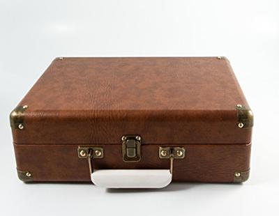 GPO Draaitafel in kofferdesign met geïntegreerde luidsprekers - vintage bruin