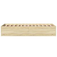 Bedframe bewerkt hout sonoma eikenkleurig 75x190 cm - thumbnail