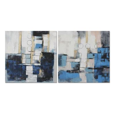 Schilderij DKD Home Decor Abstract Modern 100 x 2,8 x 100 cm (2 Stuks)