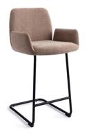 Jesper Home Barstoel 'Misaki' Arch Black, kleur Mocha Mist (zithoogte 66cm) - thumbnail