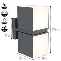 Lutec - Cuba Wall Light (Grey) - thumbnail