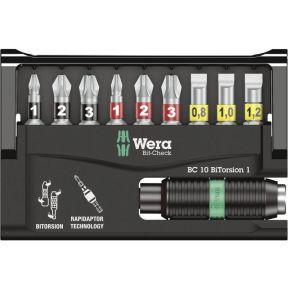 Wera 8700-9/BTZ 05056374001 Bitset 10-delig Plat, Kruiskop Phillips, Kruiskop Pozidriv Bitset Wera 8700-9/BTZ 05056374001 Bitset 10-delig Plat, Kruiskop Phillips, Kruiskop Pozidriv Bitset