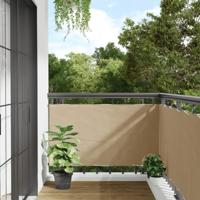 VidaXL Balkonscherm 75x500 cm oxford stof beige - thumbnail