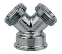 Kirchhoff Messing 2-weg verdeler, chroom, 3/4"H x 3/4"ET - 986186248 - thumbnail