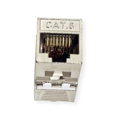 ROLINE Cat.6 (Class E)/Keystone, RJ-45, afgeschermd, zonder gereedschap, compact, zilverkleurig