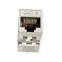ROLINE Cat.6 (Class E)/Keystone, RJ-45, afgeschermd, zonder gereedschap, compact, zilverkleurig - thumbnail