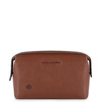 Piquadro Black Square Toiletry Bag Tobacco - thumbnail