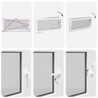 Kelderraam RISOR 120x60 cm draaikiep-draai DIN links wit - thumbnail