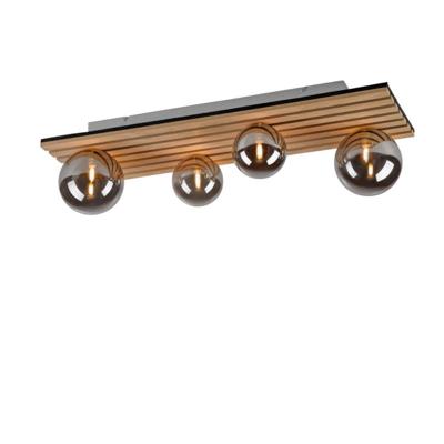 Just Light Houten plafondlampGreen Stika rechthoekig - 15209-79