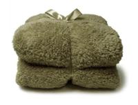 Plaid teddy l200b150cm mosgroen Unique Living - Unique living - thumbnail