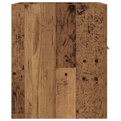 Wastafelkast 41x38,5x46 cm bewerkt hout oud houtkleurig Wastafelkast 41x38,5x46 cm bewerkt hout oud houtkleurig