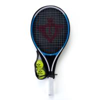 Tennisracket met Hoes en 2 Ballen - Blauw - thumbnail