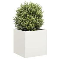 Plantenbak 40x40x40 cm koudgewalst staal wit - thumbnail