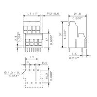 Weidmüller 1934310000 Dubbel niveau klem 4 mm² Aantal polen 4 Oranje 50 stuk(s) - thumbnail