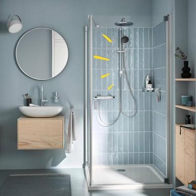 Grohe Vitalio Comfort 250 douchesysteem thermostatisch hoofddouche 1 straalsoort en handd. 2 straalsoorten chroom 26696001