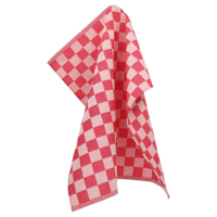 Bunzlau Castle - Theedoek 65x65cm Block rood (GOTS) - thumbnail